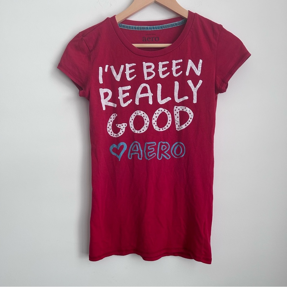 Y2K Aeropostale Red Graphic T-Shirt